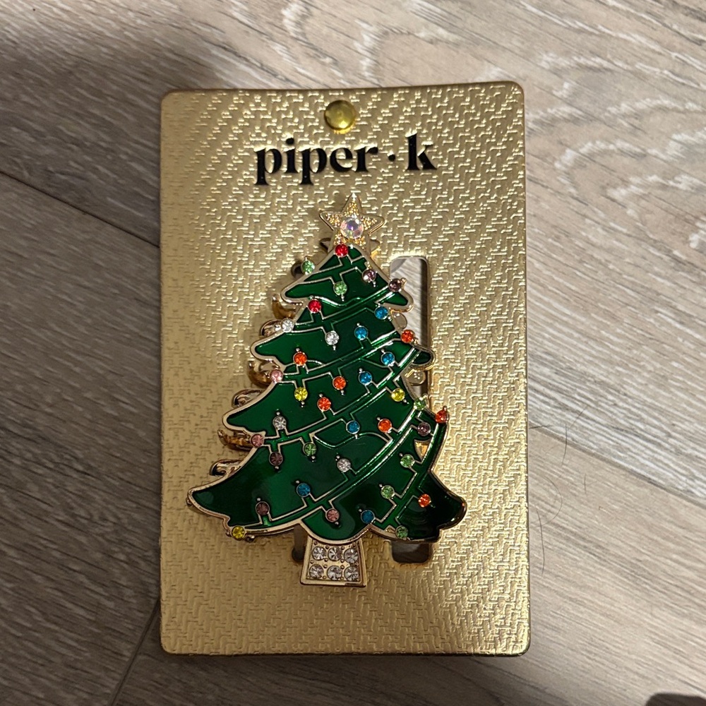 X SOLD X TikTok Viral Piper K Christmas Tree Holiday Hair clip accessory - NWT - Picture 2 of 4